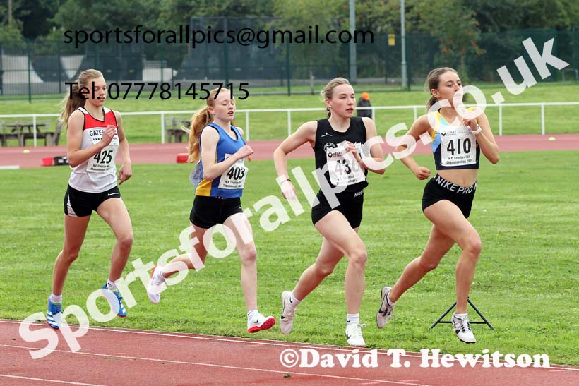 Women and Girls 1500 metres, 2021 North Eastern Track and Field Champs., Middesbrough. Photo: David T. Hewitson/Sports for All Pics